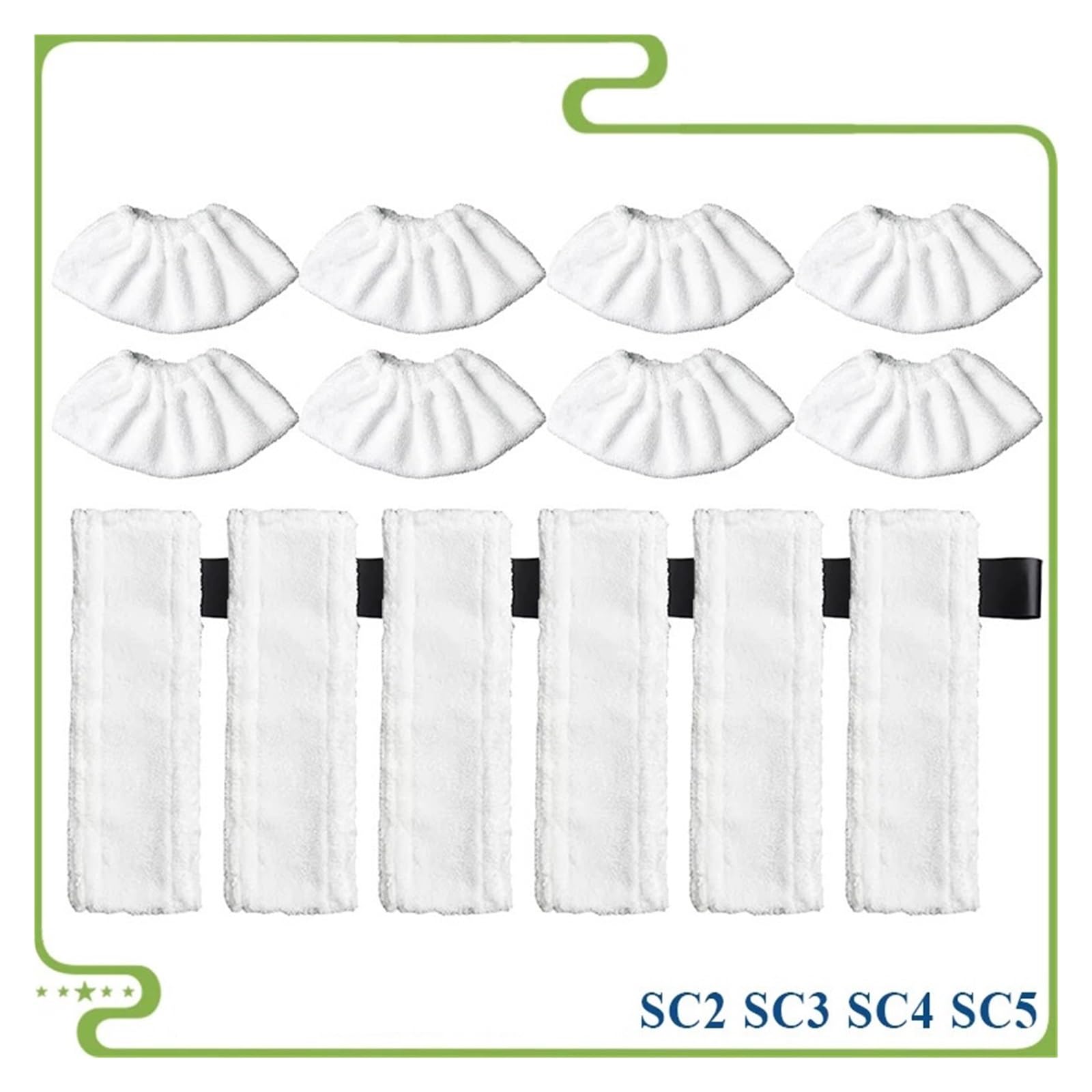 Genérico Paño de mopa for SC2 SC3 SC4 SC5 Limpiador a, Almohadilla Limpieza Suelo, Accesorios Cubierta(20pcs)