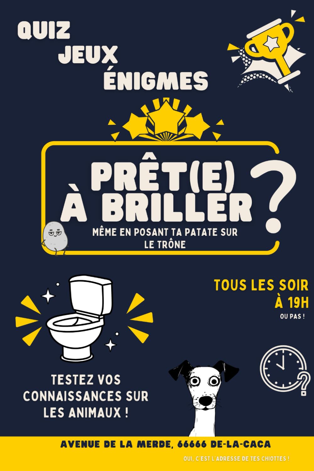 Brille Quand Tu Fais Caca: Des Faits Insolites sur les Animaux - Quiz, Jeux, Énigmes et Solutions - 100 pages.