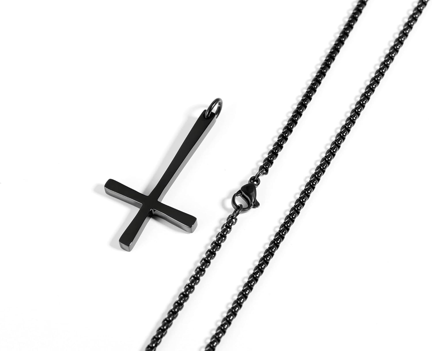 Cross Necklace for Men Silver Cross Chain Stainless Steel Pendant for Women Goth Necklace Gothic Christian Jewelry - Image 4