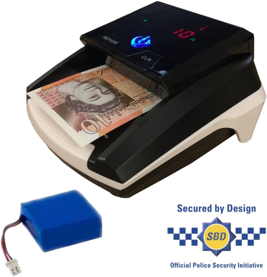 Safehaus NCH026 Police Approved Automatic Currency Detector Rechargeable Battery