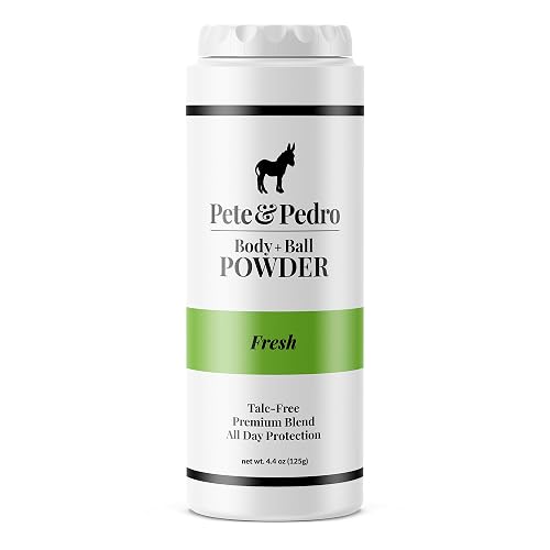 Pete & Pedro Body & Ball Powder (Fresh) Talc-Free Powder Deodorant, 4.4 oz | Men's & Women Body Powder Absorbs Sweat And