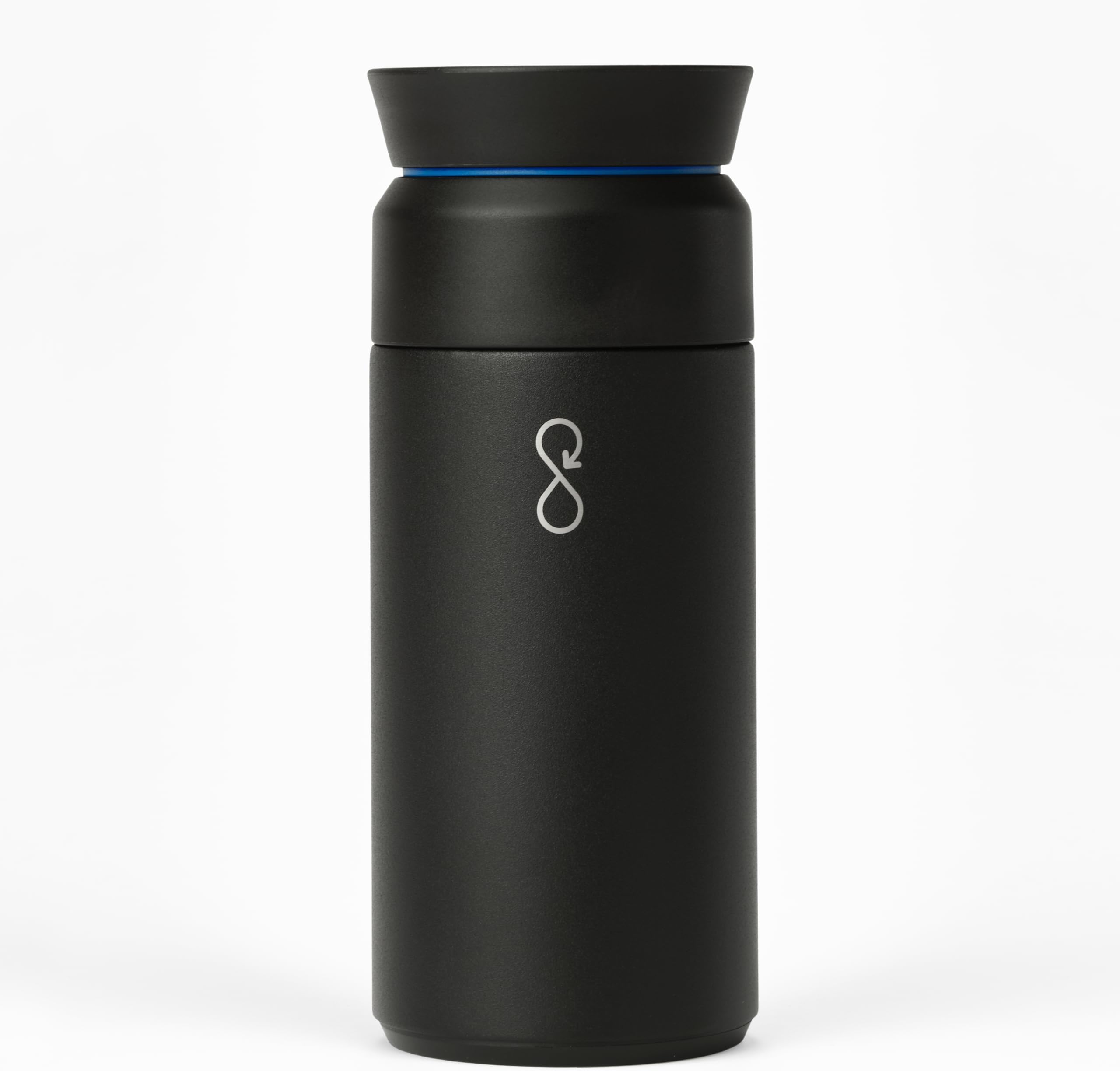 Ocean Bottle - Recycled Stainless Steel Brew Flask - Eco-Friendly & Reusable Bottle - Obsidian Black - 12 oz