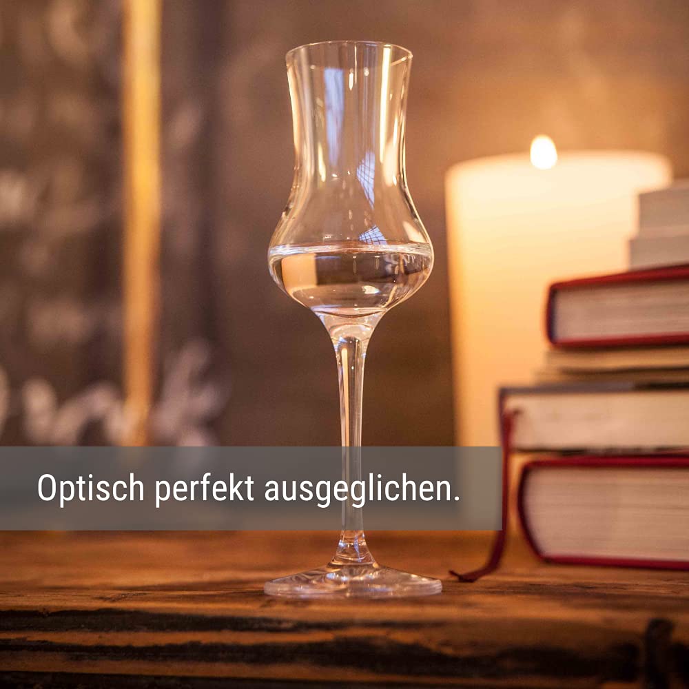 Copas para aguardiente de Stölzle Lausitz, juego de 6, de 87 ml, en imitación a cristal soplado, aptas para lavavajillas, de máxima calidad