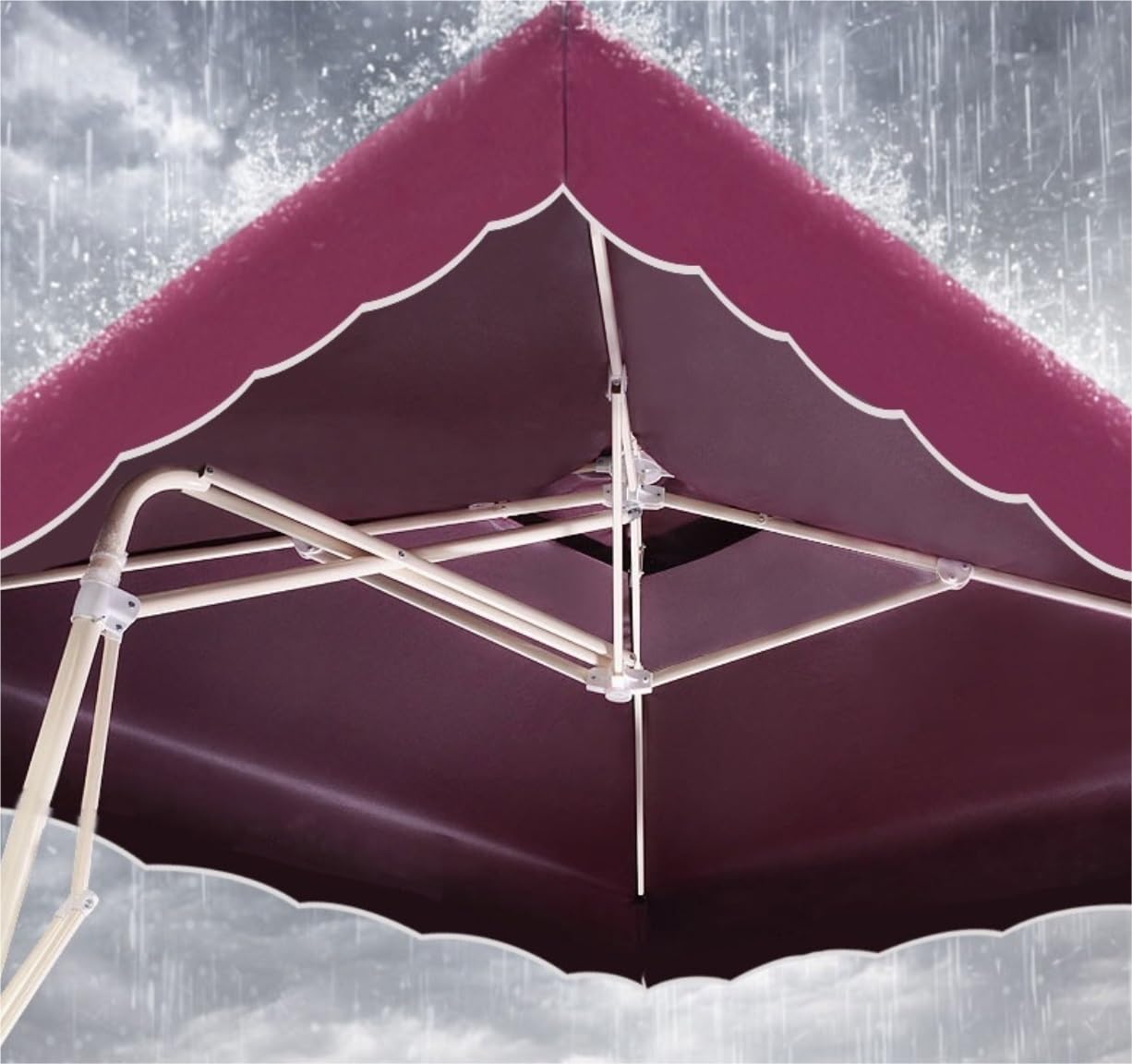 Nowoczesny Parasol Ogrodowy Parasol Ogrodowy 7,2FT Ze Stali Z Podstawą Wtryskiem Wody Zewnętrzny Rynkowy Balkon Plażowy