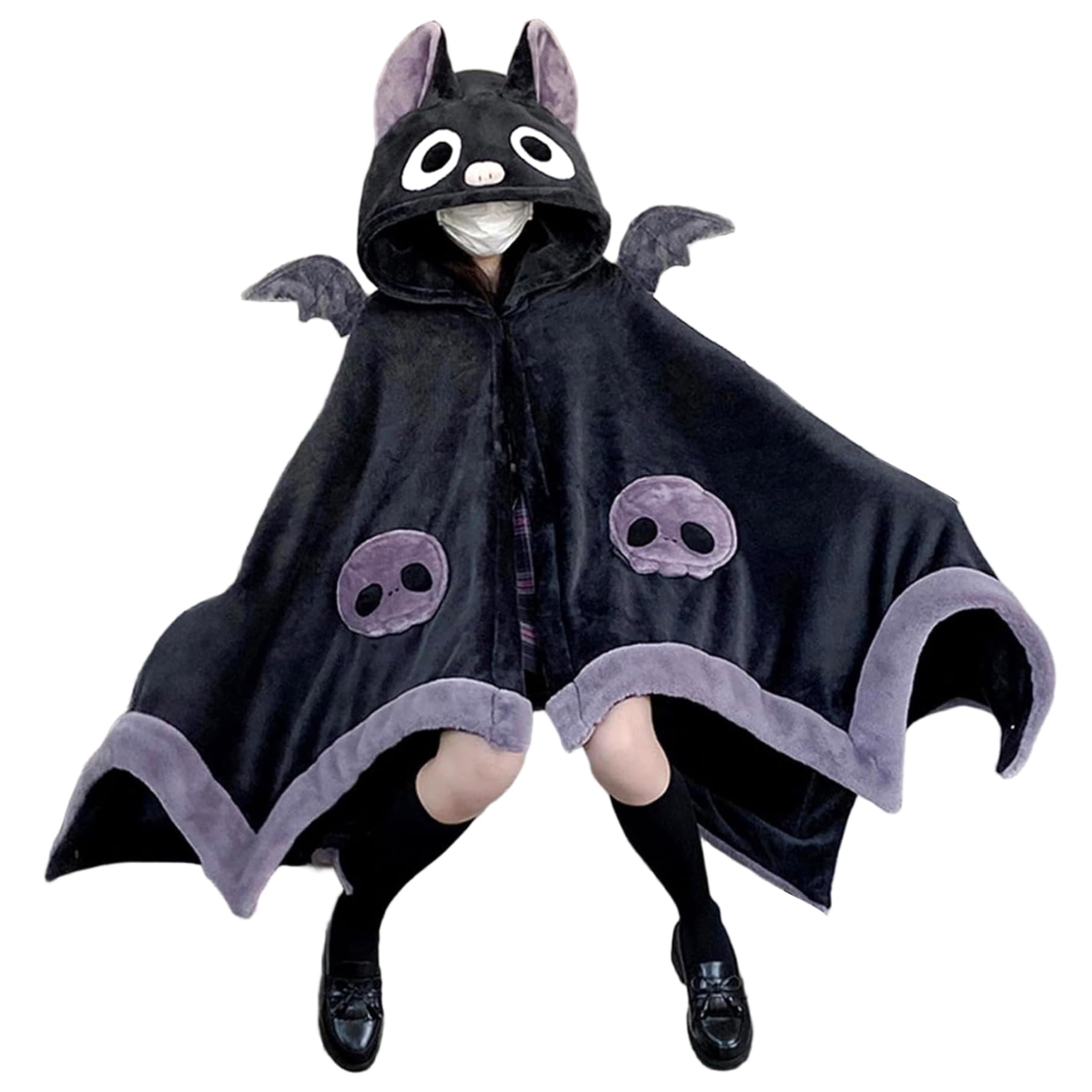 Couverture à thème chauve-souris d'Halloween avec aile démon à offrir