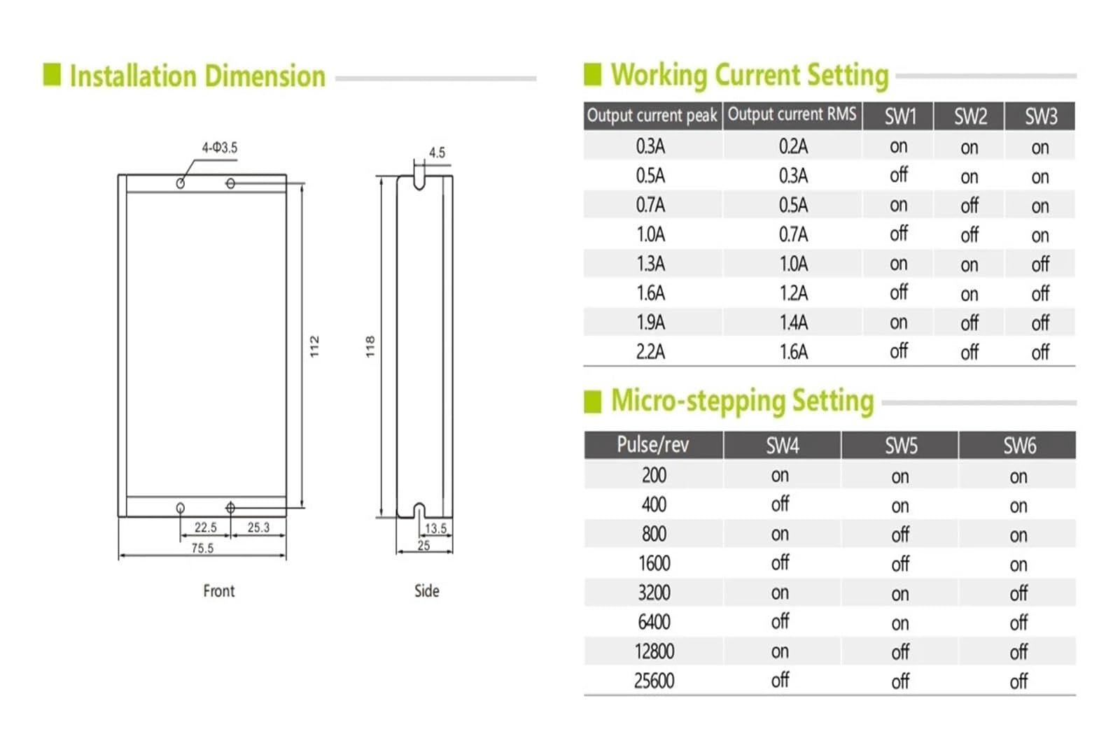 Controlador Paso a Paso de 2 Ejes y 2 Fases R42X2 for Dos Motores Paso a Paso Nema17(R42X2-5V)