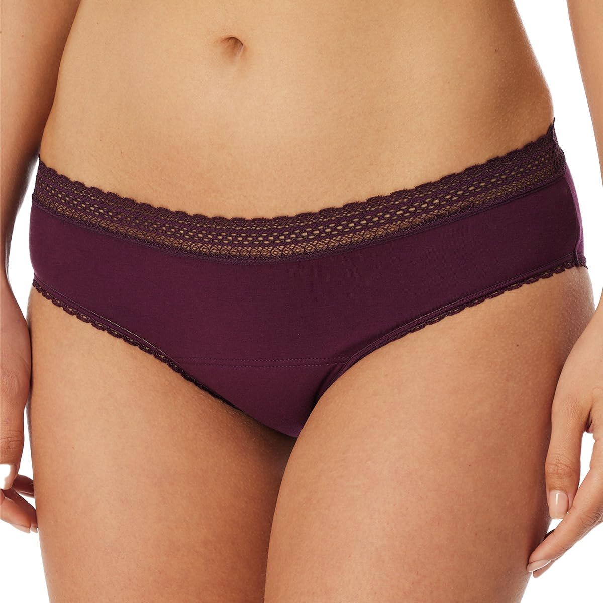 Schiesser - Secret Care - Perioden Slip - 4er Pack (42/44 Schwarz/Pflaume)