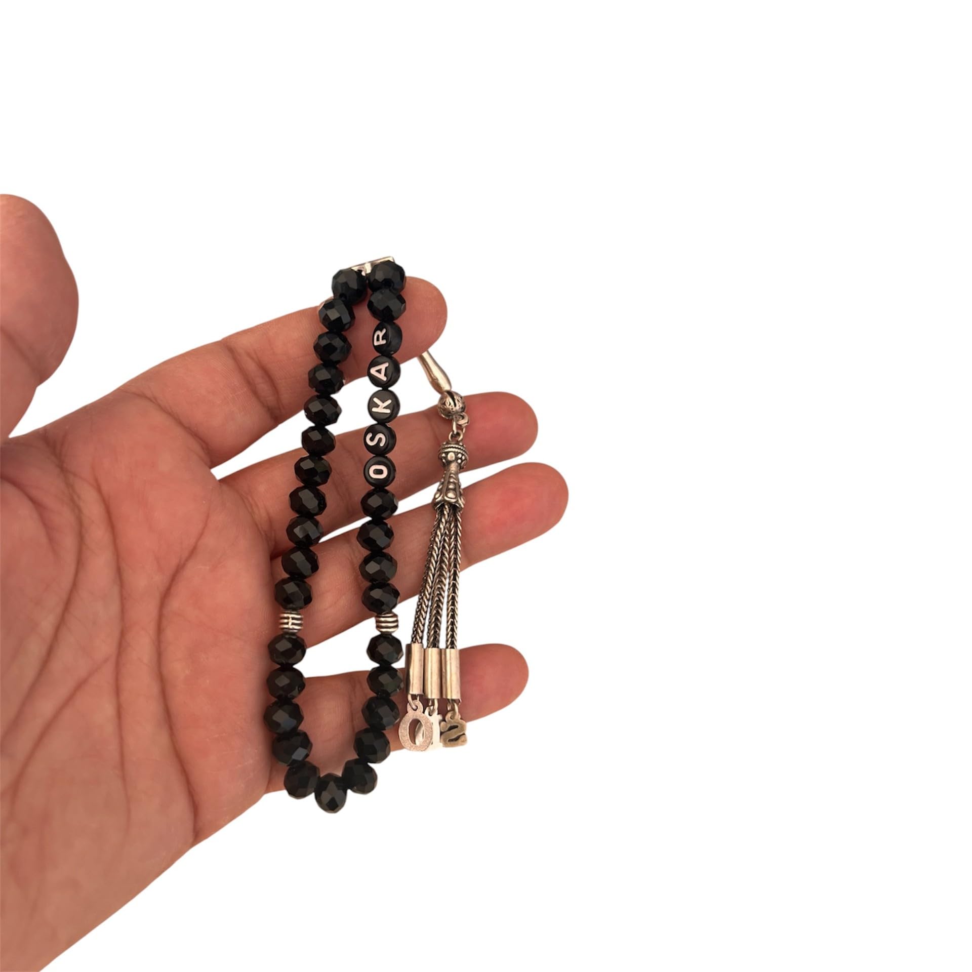 Personalisierter Tesbih mit Namen - Emotionales Geschenk für Männer & Frauen - Handgefertigt Handmade Germany - Premium Geschenk mit Box - Individuelles Unikat Anfertigung mit Wunschnamen