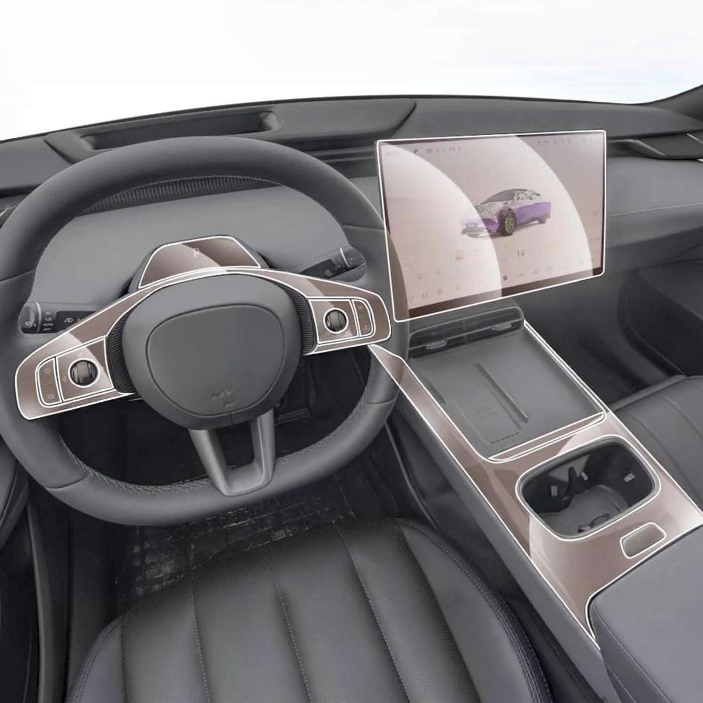 Car Interior Center Console Media Dashboard Navigation TPU Protector Film, for CHANGAN DEEPAL L06 2026 Sticker Anti-Scratch