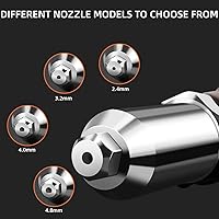 Vista 3 de Adaptador de pistola de remaches con mango de plástico removible, cabezal de pistola de remaches eléctrica, accesorios de herramienta de taladrado