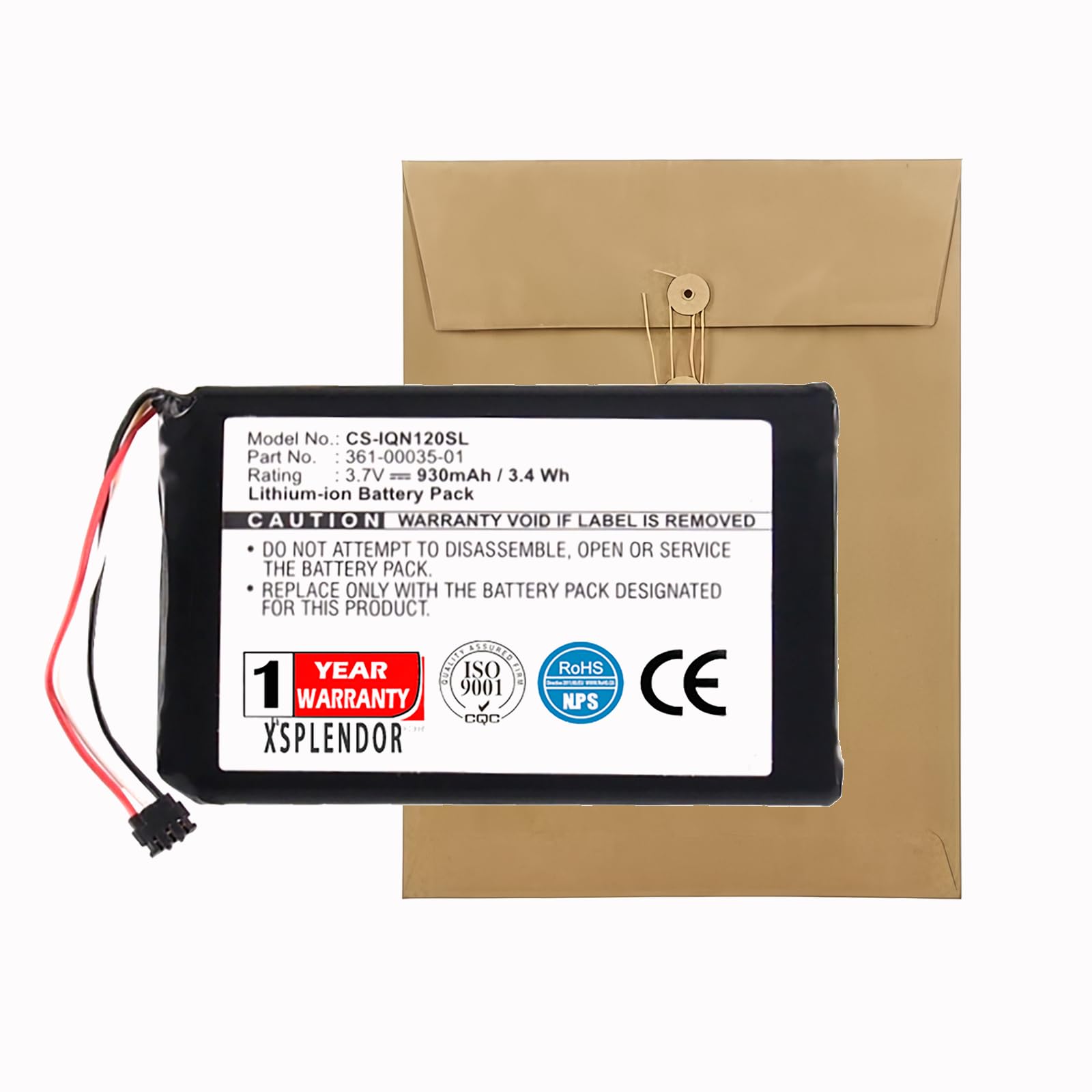 XSPLENDOR XPS Replacement Battery Compatible with Nuvi 1200 Nuvi 1205 Nuvi 1205W Nuvi 1250 Nuvi 1255W Nuvi 1260 Nuvi 1260W Nuvi 140T Nuvi 150T Nuvi 2595LMT PN 361-00035-01
