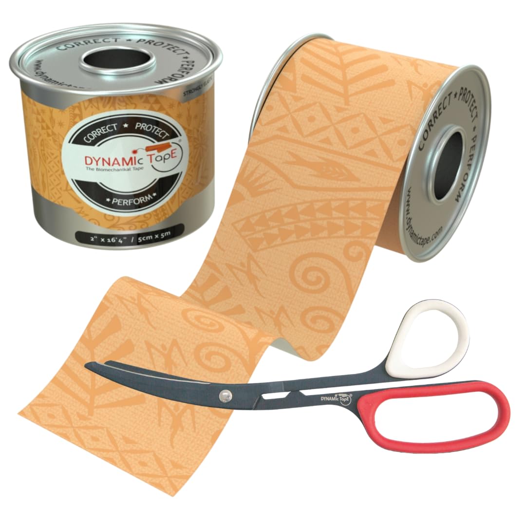 Dynamic Tape Bundle 2 Beige Roll 8 5 Scissors Biomechanical Support Tape with Teflon-Coated Precision Cutter For Sports