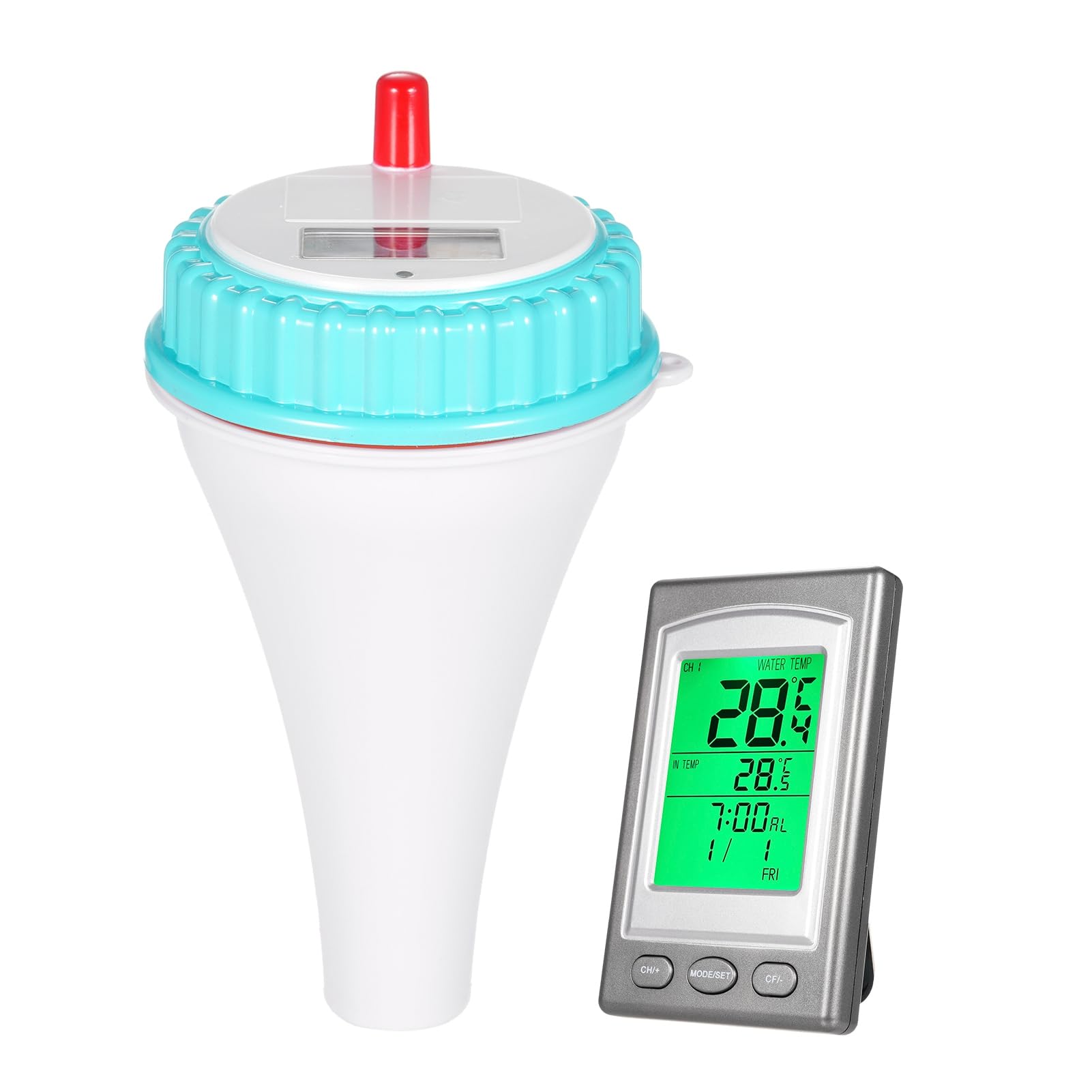 Domary Termometro Digitale Wireless per Piscina Termometro Galleggiante per