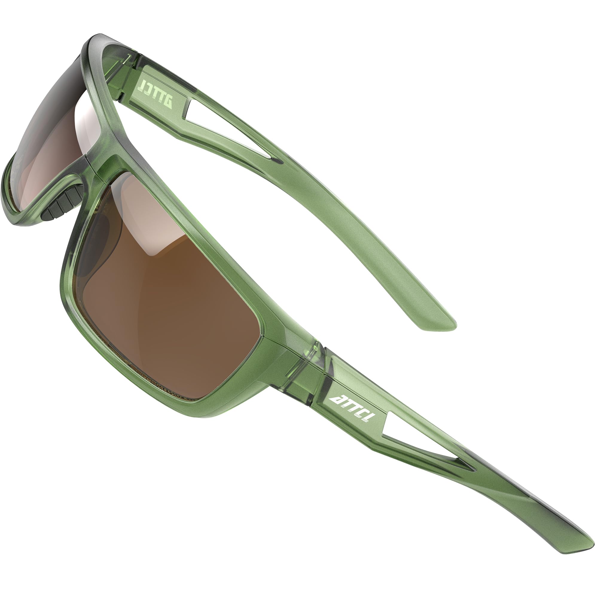 ATTCL Sports Polarized Sunglasses For Men Cycling Driving Fishing 100% UV Protection J2021 Toushenlv-Brown UV400 CAT 3 CE โ image 1