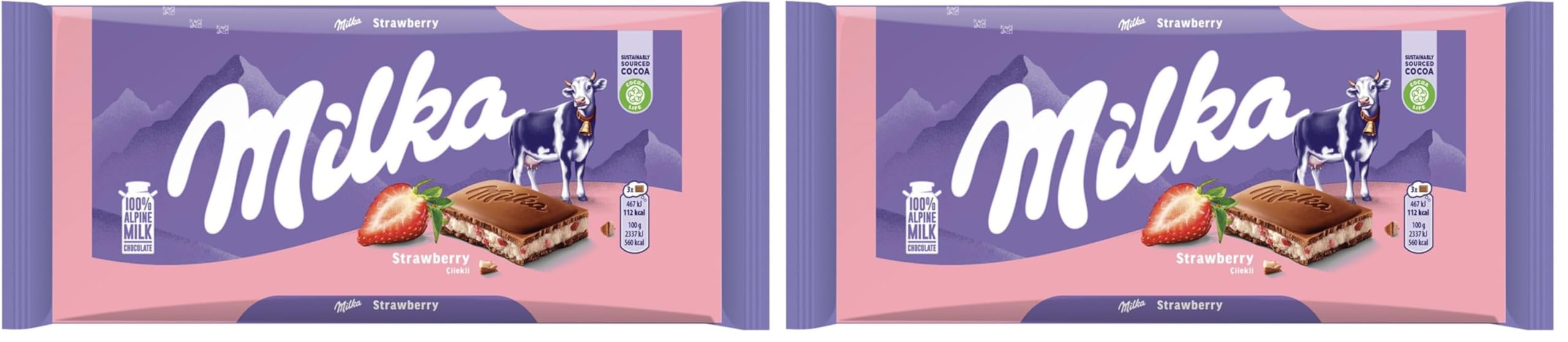 Milka Çilek Yoğurt 100gr 2li paket