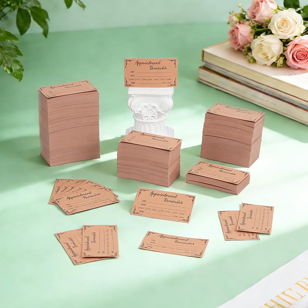 PH PandaHall 1000 tarjetas de citas, tarjetas de recordatorio, tarjetas de visita, tarjetas de programación personalizables, para clientes, negocios, peluquería, oficina, masajista, peluquería, 4,9 x