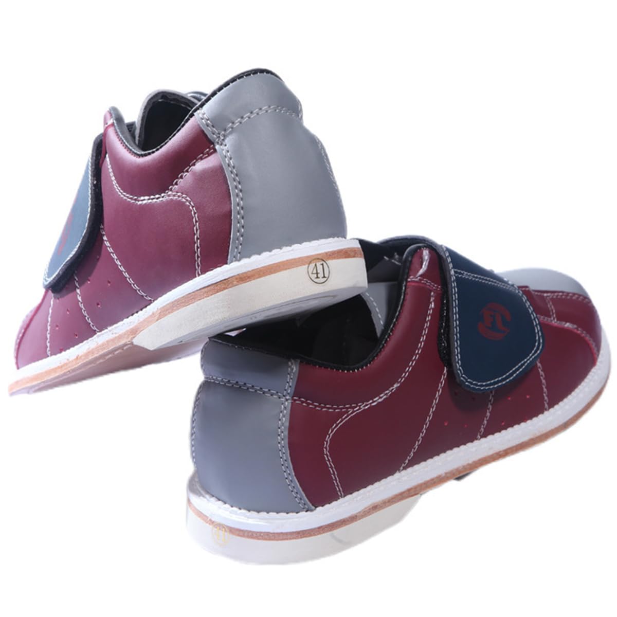 Herren Bowlingschuhe Leichtes Leder bequemer Bowlingschuhe Nicht rutscher Mikrofaser Sohle Bowlingschuhes für Rechts