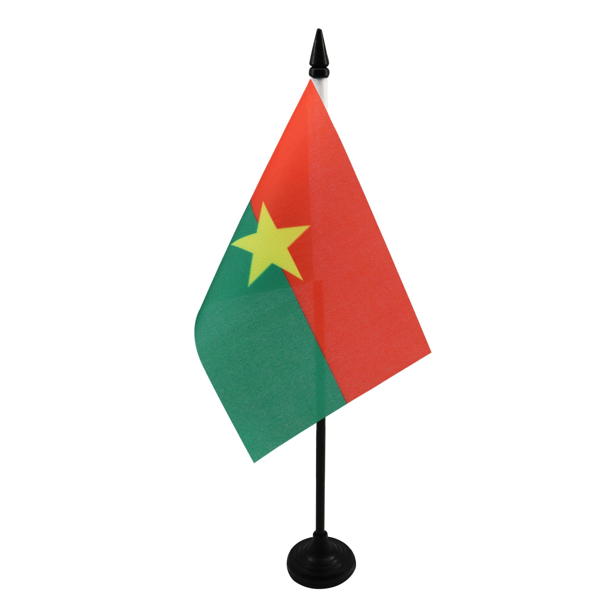 AZ FLAG, Burkina Faso Table Flag 4'' x 6'', Burkinabé Office Mini Banner 100% Polyester 15 x 10 cm