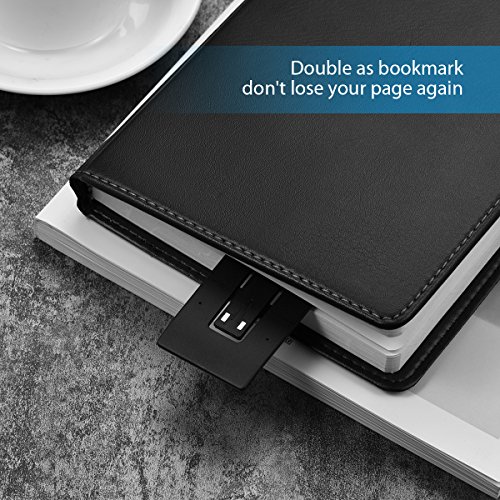 LOAMO Clip On Book Light USB Rechargeable LED Reading Lamp Eye Care Double As Bookmark Desk & Bed Lamp Flexible with 4 Level Dimmable for Book, ipad and More (Black)