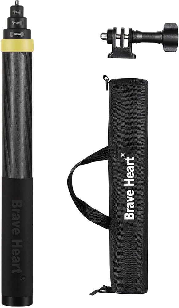Amazon.com: Brave Heart 3m Long Extended Invisible Selfie Stick