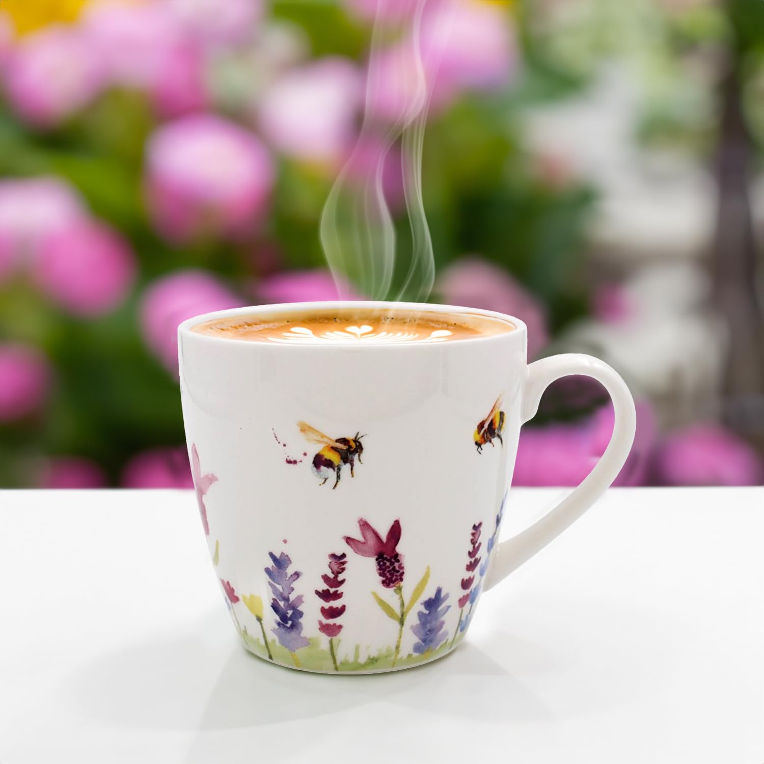 Tazza Da Caffè In Ceramica Lesser & Pavey: Design Britannico Jennifer Rose, Per Tè E Bevande Calde - 3