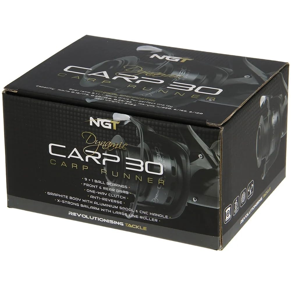NGT Dynamic 30-10BB Carp Runner Reel mit Ersatzspule | Angelrolle