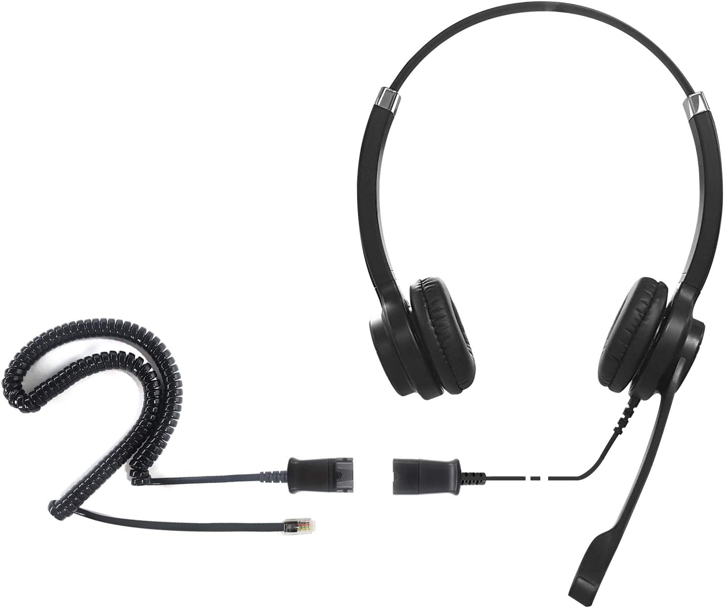 IPD IPH-250 Phone Headset with Noise Cancelling Microphone for Office and Call Center -Compatible with Cisco landline Phones -7800/7900/8800/6945 Series, Interquartz and Altigen landline Phones