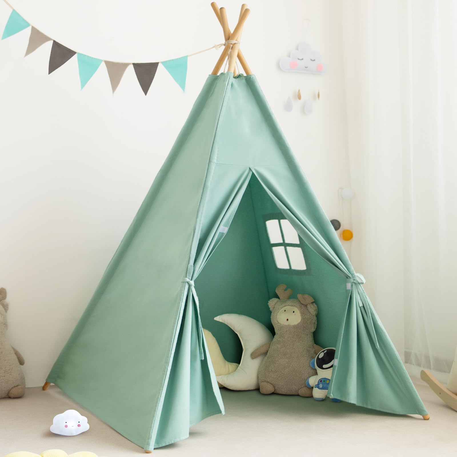 Amazon.com: RongFa Teepee Tent for Kids-Portable Children Play Tent ...
