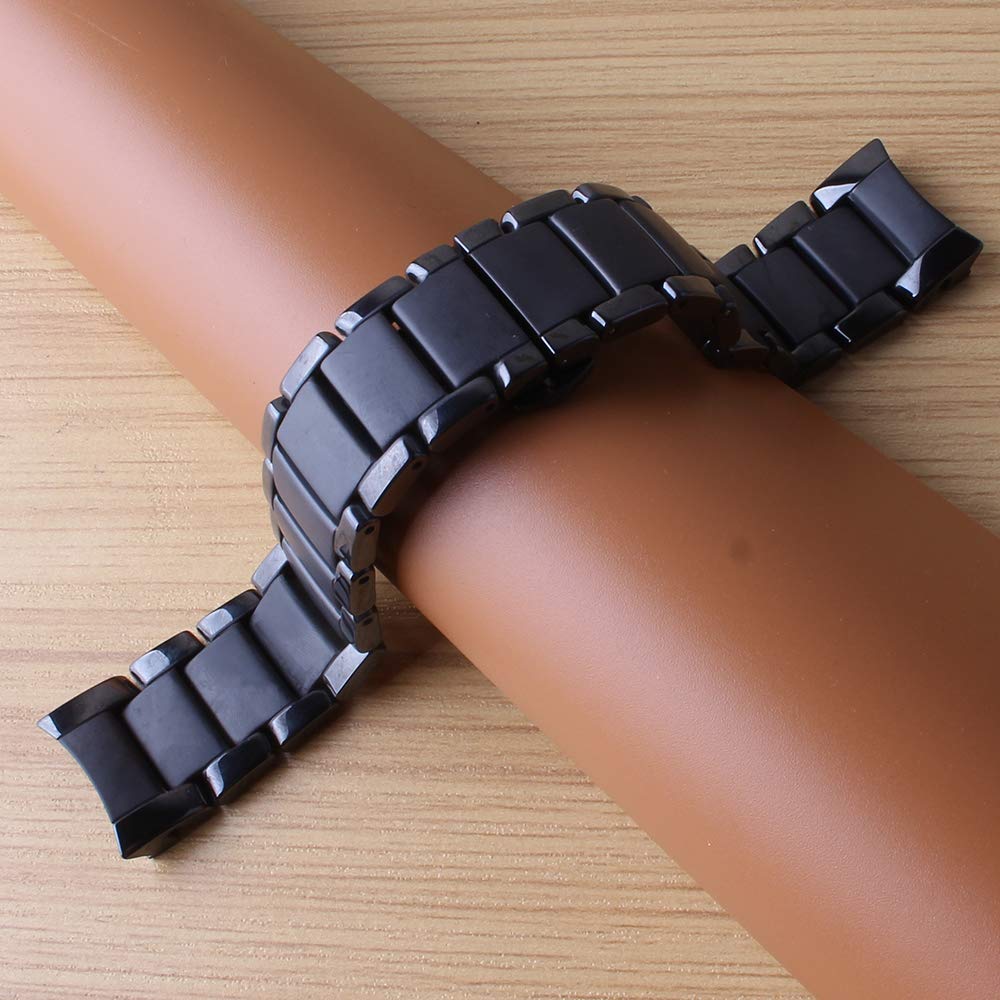 New 22mm 24mm Watchband Special Curved Ends for 1451 1452 Watch Strap Bracelet Ceramic Polished and unpolished Color Fashion hot (22mm for 1452)