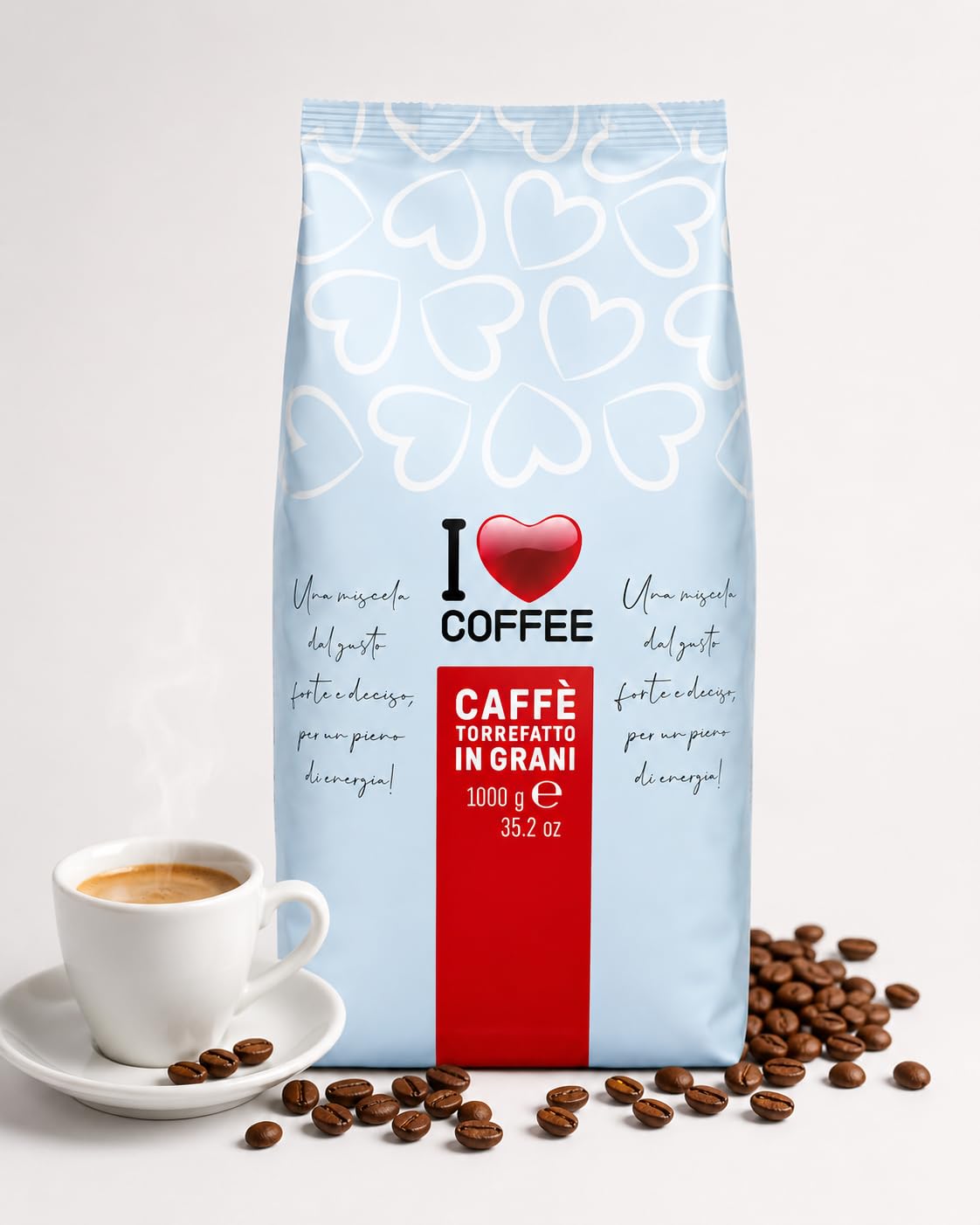 ILOVECOFFEE Miscela Rossa Caffè in Grani Tostatura Media 3 kg | Tostatura Media, Miscela Rossa