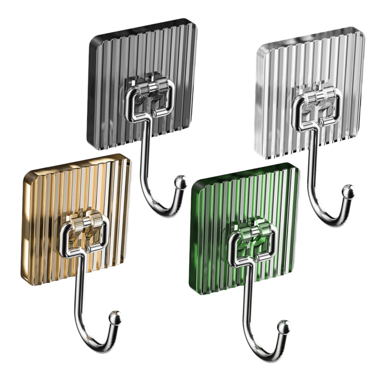 4 Ensembles Crochets Adhésifs Inoxydable De Crochets Décoratifs Auto Adhésifs Pour Serviettes Manteaux Cuisine Salle De Bain 4 Pièces * 4