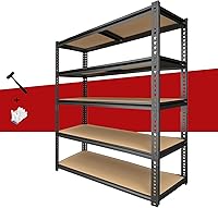 ZEUKMXOO Heavy Duty 5-Tier Garage Shelving 2400LBS Metal Storage Unit Adjustable 28"W x 12"D x 60"H