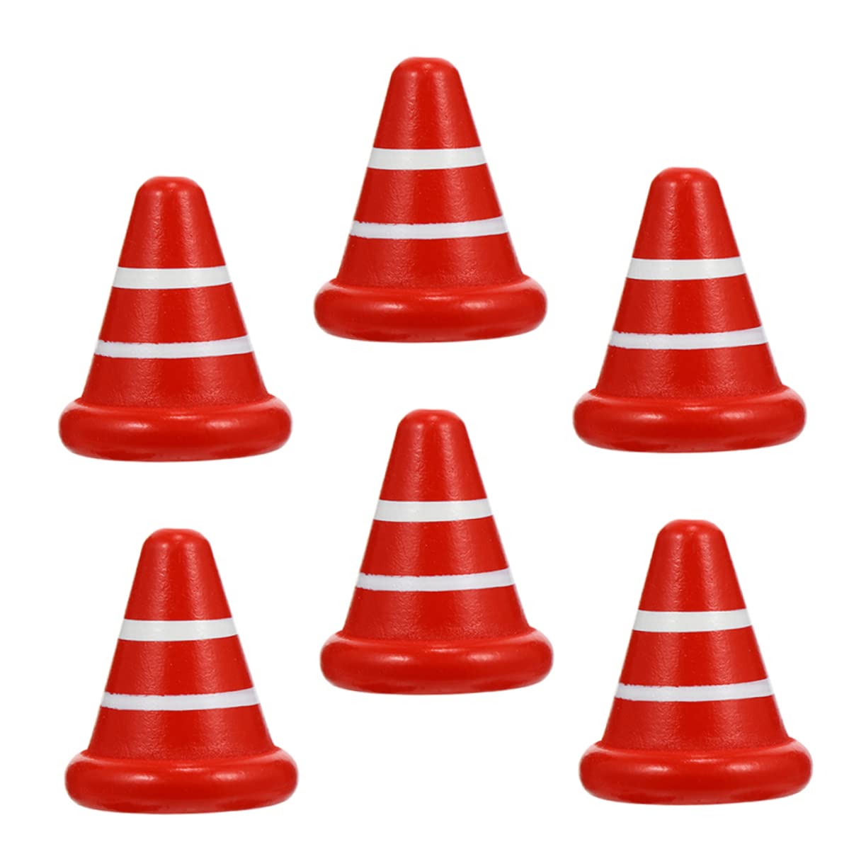 LIOOBO Traffic Sign Toys for Boys and Girls 6pcs Mini Road Cones Roadblock Model Toys Cones for Driving Practice Educational
