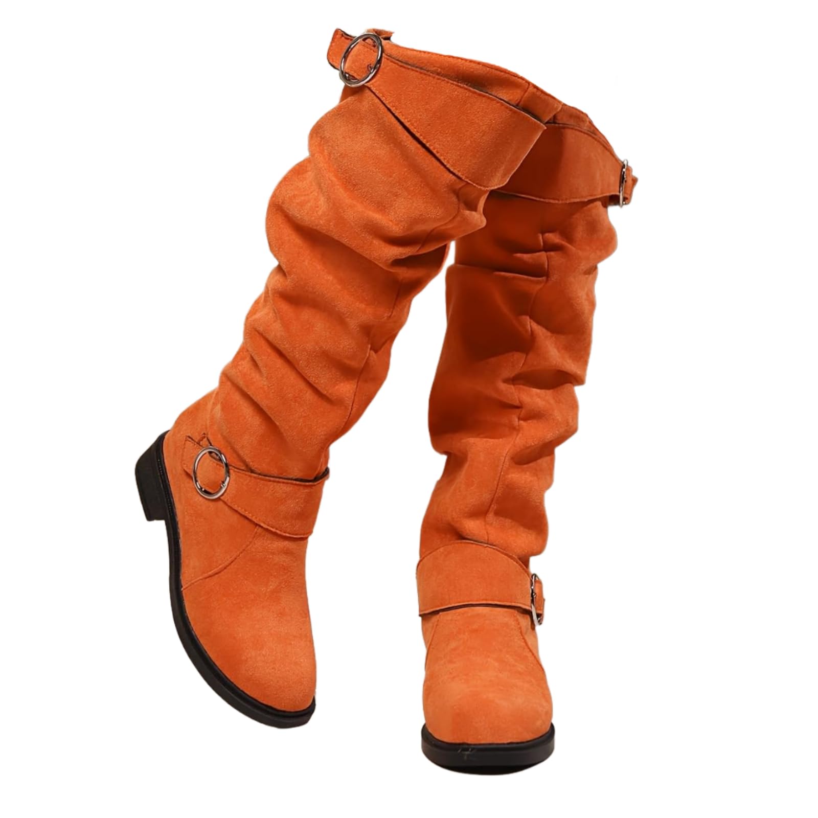ZKXYFFS Womens Vintage Casual Knee High Boots Comfortable Block Heel Mid Calf Riding Boot Winter Warm Knight Long