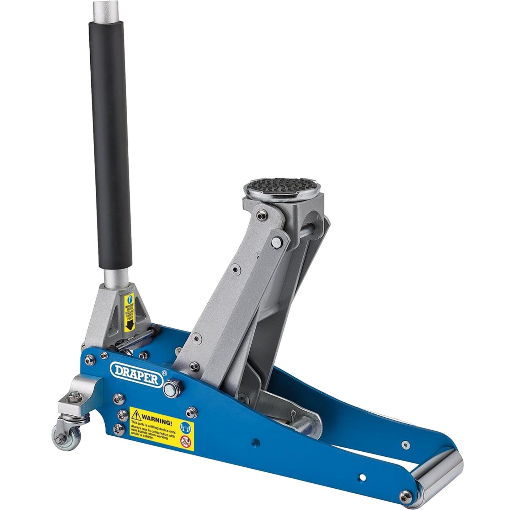 Draper Cric en Aluminium 31242, 1,25 t, Bleu