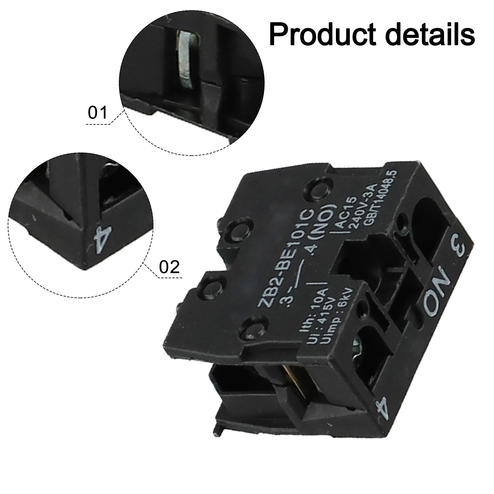 ZB2-BE101C ZB2-BE102C Schließerkontaktblock für elektrischen Schneider, 10 A, 600 V, 10 Stück