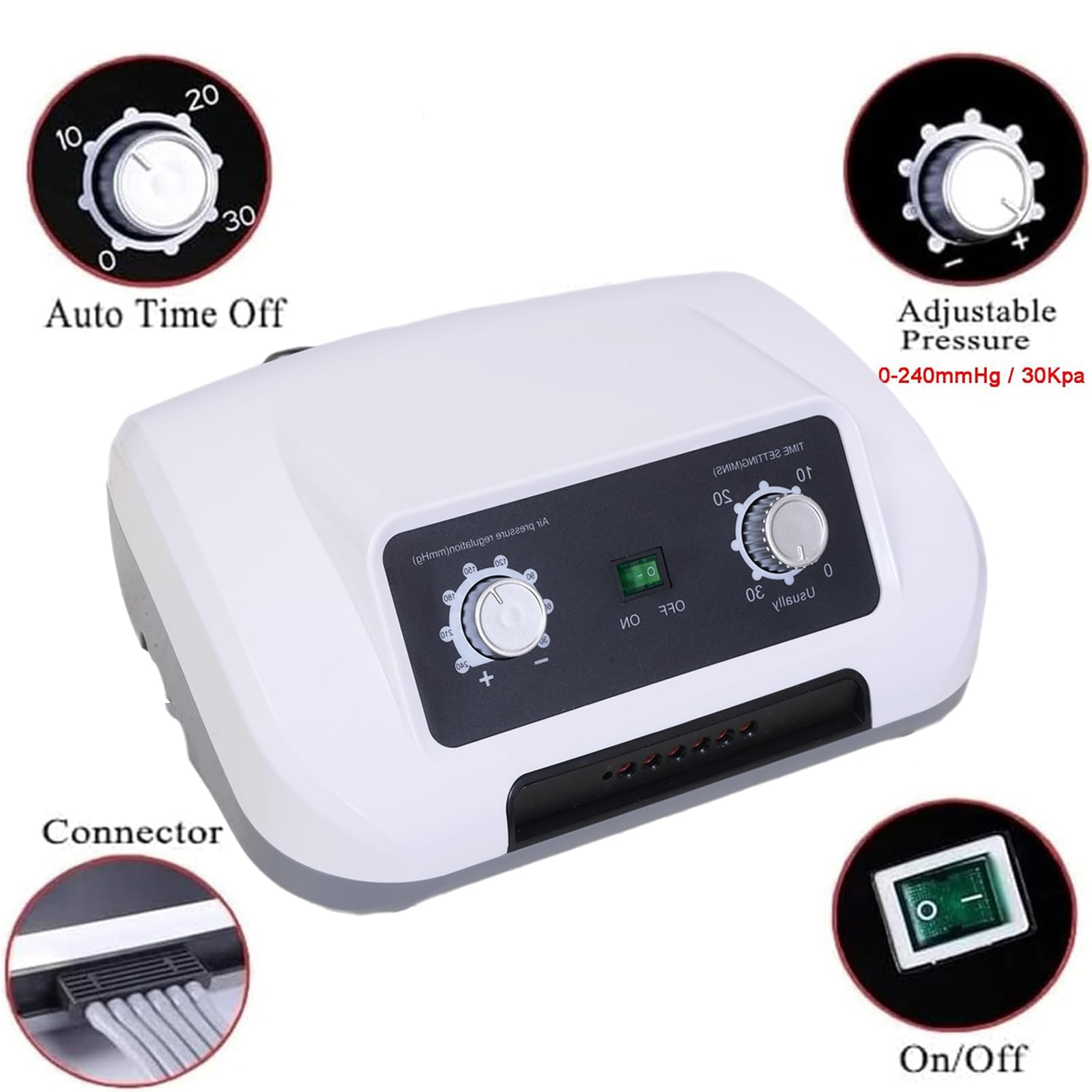Pressoterapia Linfodrenaggio per Casa con 6 Airbag, Massaggiatore Elettrico a Compressione d'Aria Gambe E Addome E Braccio Piedi, Macchinario Pressoterapia Professionale Presso Terapia