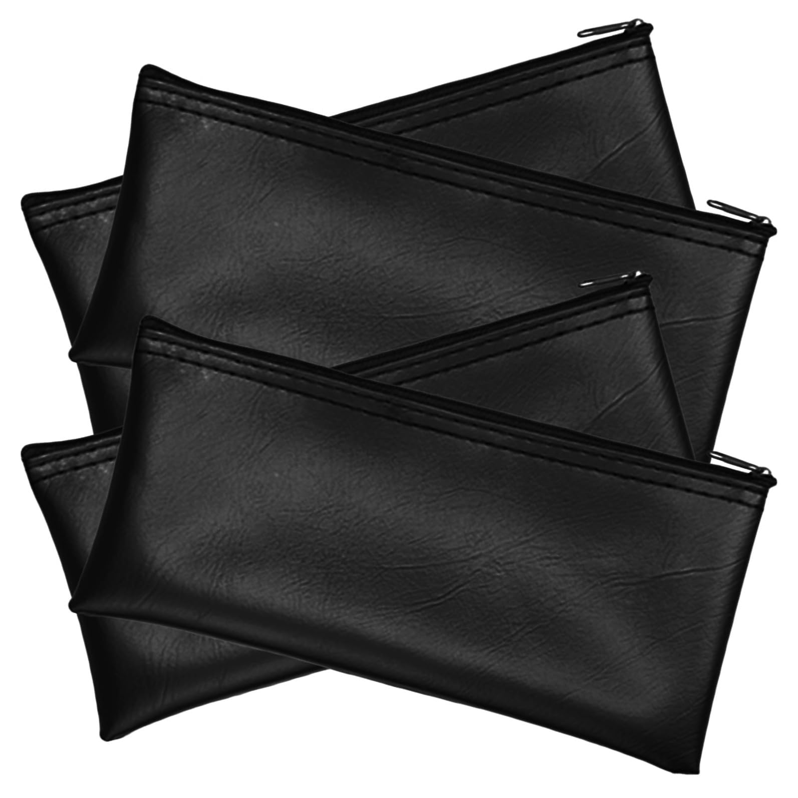 STOBAZA Paquet de Transport pour Micro Lot de 4 en Cuir PU, Petite Pochette Étanche Fermeture Éclair, Étui Léger pour Microphone Compact, Utilisation en Studio et Karaoké