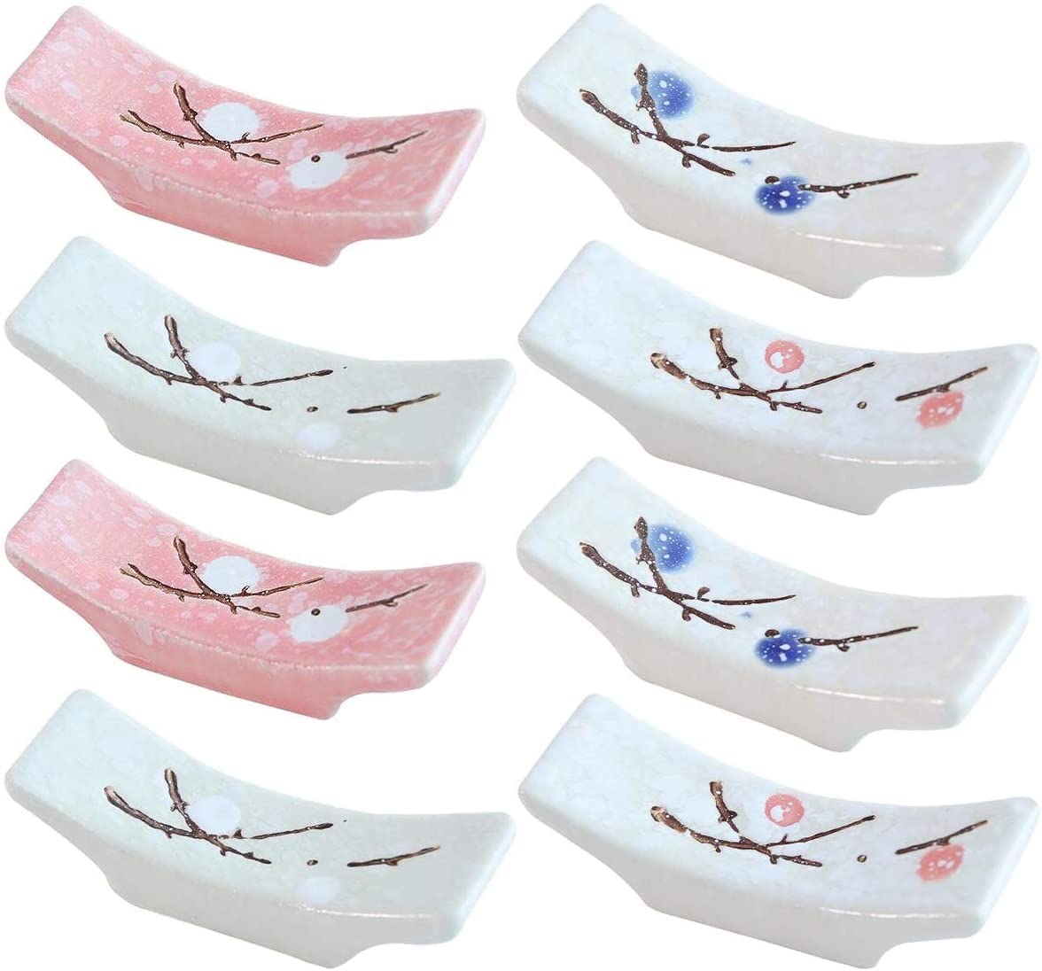 MRKU Chopstick Rest Chopsticks Holders Restaurant 8Pcs Ceramic Tableware Spoon,Kitchen,Knife and Fork Cutlery Stand