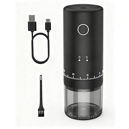 Wiederaufladbare Kaffeemühle mit Schnellfunktion