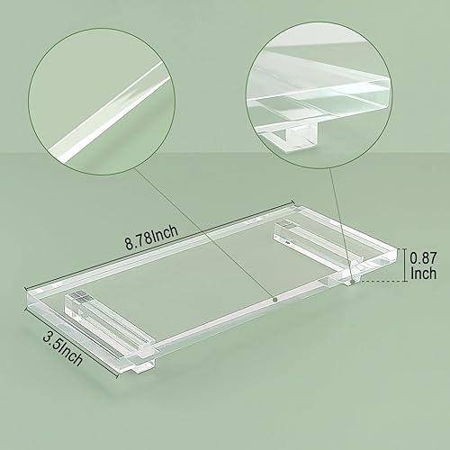 Miniatura 3 de Jabonera de pedestal, bandeja de jabón acrílica para cocina, soporte elevador de botellas de jabón para fregadero de cocina, baño, transparente