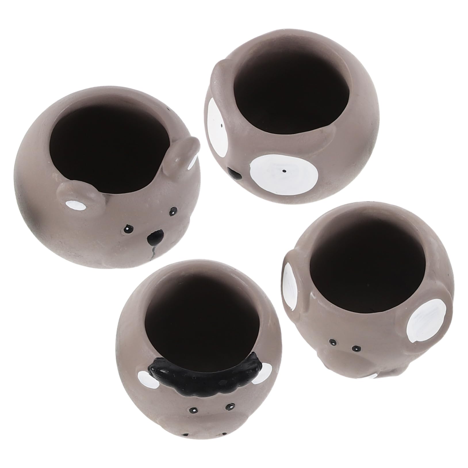 Pots de fleurs ciment Alipis à motifs animaux pour mini plantes et décoration de jardin extérieur