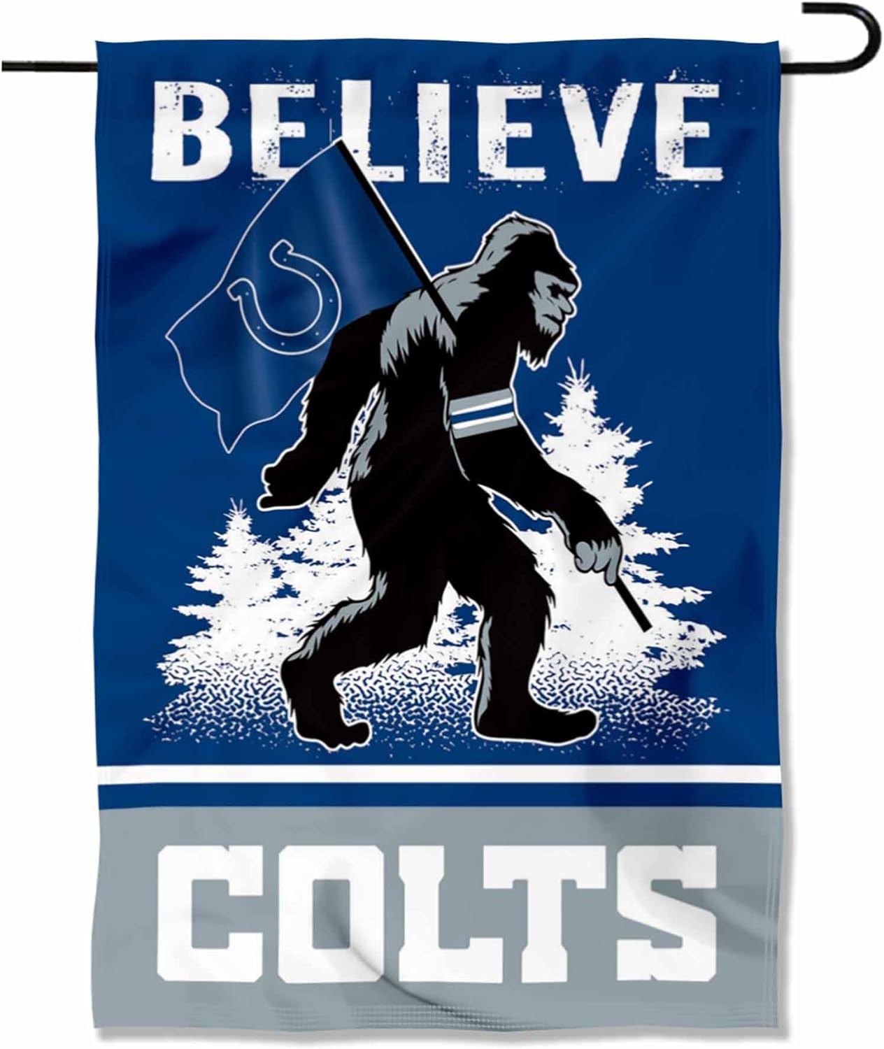 WinCraft Indianapolis Colts Bigfoot Sasquatch Believe Yard Garden Banner Flag