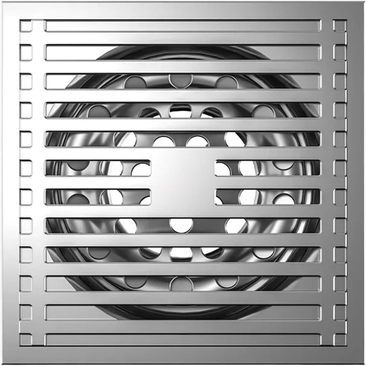 Stainless Steel Floor Drain Thickened Deodorizer Bathroom Bathroom Sewer Washing Machine All Copper Universal Floor Drain(Straight A C C)