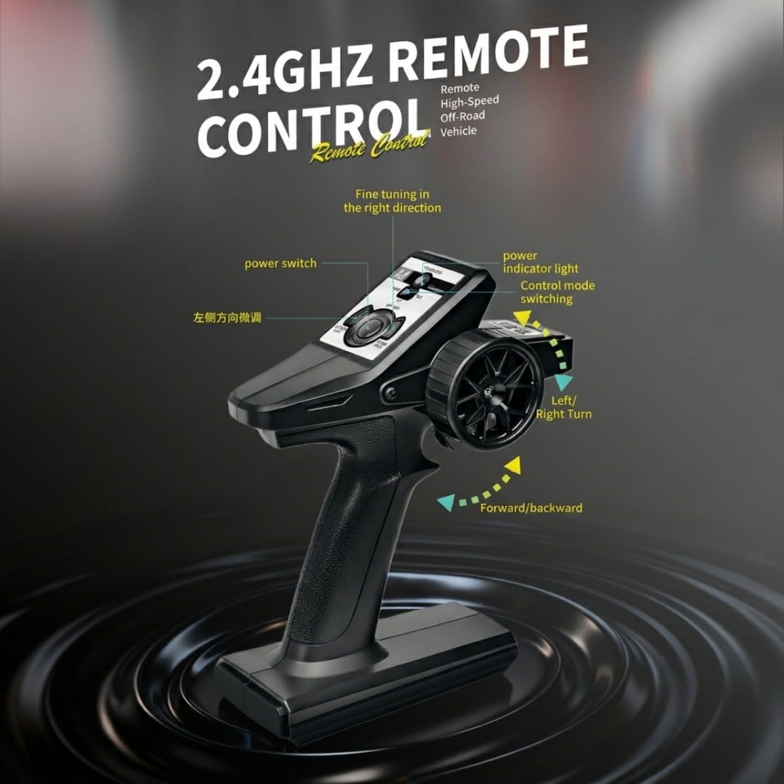 Camion radiocomandato 4WD 1:16, senza spazzole, 30 km/h, blu