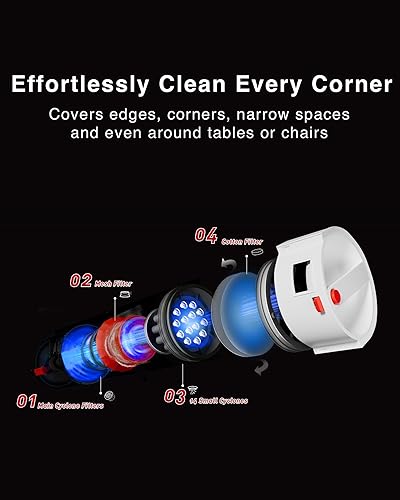 Miniatura 6 de Yeedi C12 Plus Robot aspiradora y trapeador, succión fuerte de 8000 Pa, almacenamiento de polvo de 7 semanas, contenedor de polvo sin bolsa,