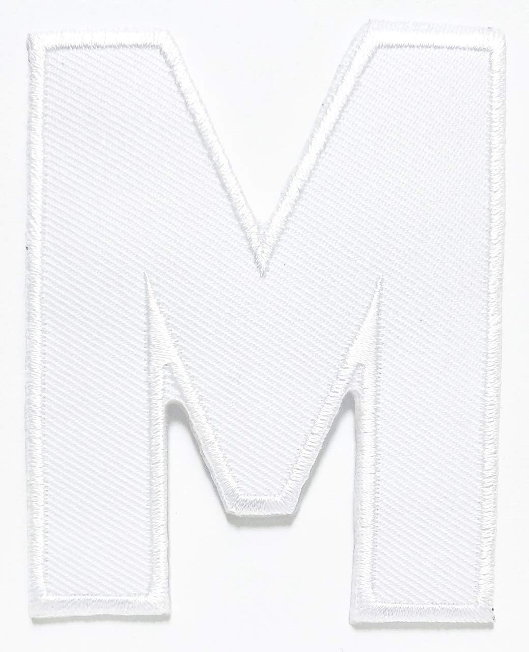 3 INCHES White Letter M Patch Character English Letter AZ