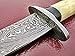 RAM-07-80, Handmade Damascus Steel Dagger Knife – Solid Bone and Black Colored Wood Handle