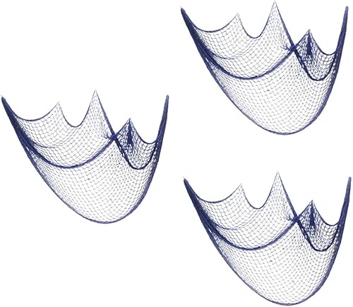 Miniatura 1 de BESTOYARD 3pcs Fishing Net Wall Decor Picture Cards Artworks Organizer Rustic Nautical Ornaments Seaside Ornament Photo Ornaments Home Décor Beach