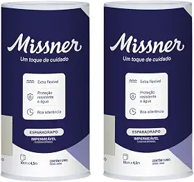 Esparadrapo Tape Impermeável Extra Flexível Branco 10 cm x 4,5 m - Kit com 2 Unidades
